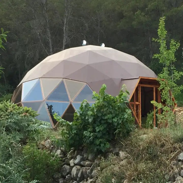 large dome tent 32 FT Elite Wooodsman Glamping Dome