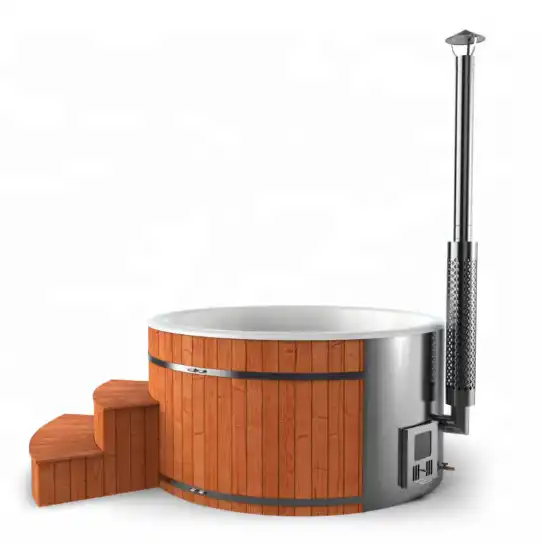 Wood Fired Hot Tub with Liner
