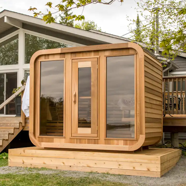 6 Person Square Thermo Hemlock Sauna - 6FT x 7FT