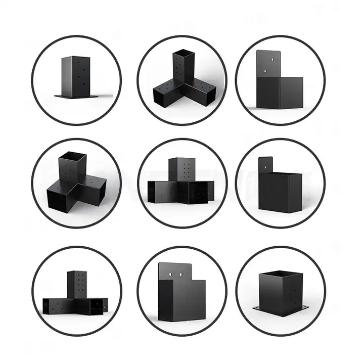 Premium Pergola Bracket Kit - (x4) 3 Arm and (x4) Post Base Brackets