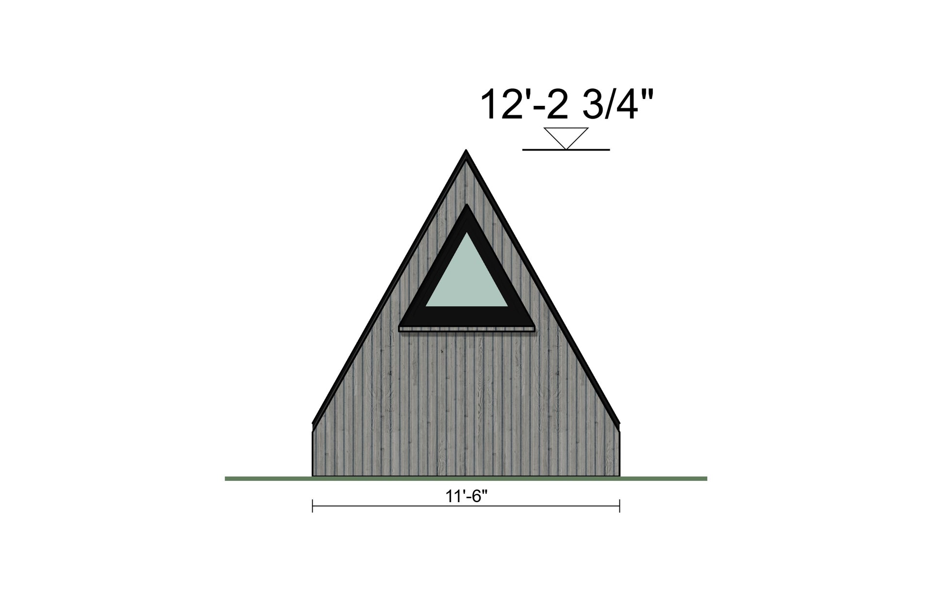 12ft x 28ft A- Frame Tiny Cabin - Skidded