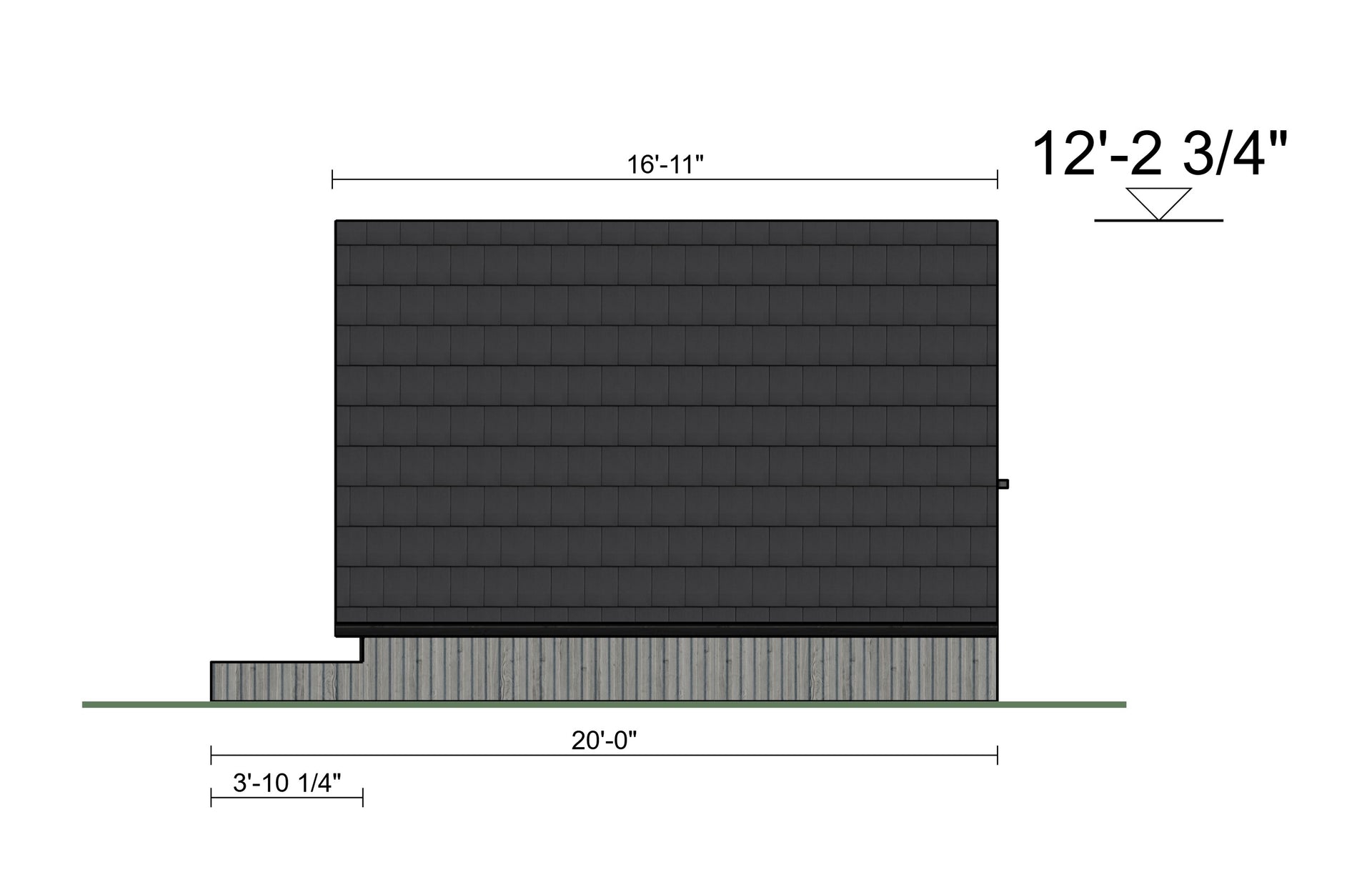 12ft x 20ft A- Frame Tiny Cabin - Skidded
