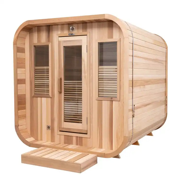 6 Person Square Thermo Hemlock Sauna - 6FT x 7FT