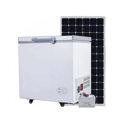 Solar Powered Double Cabinet Freezer & Refrigerator (12V Off-Grid)