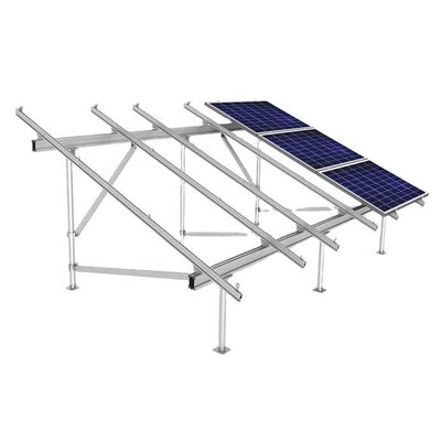 Solar Panel Ground Mounting System with Ground Screw Foundation