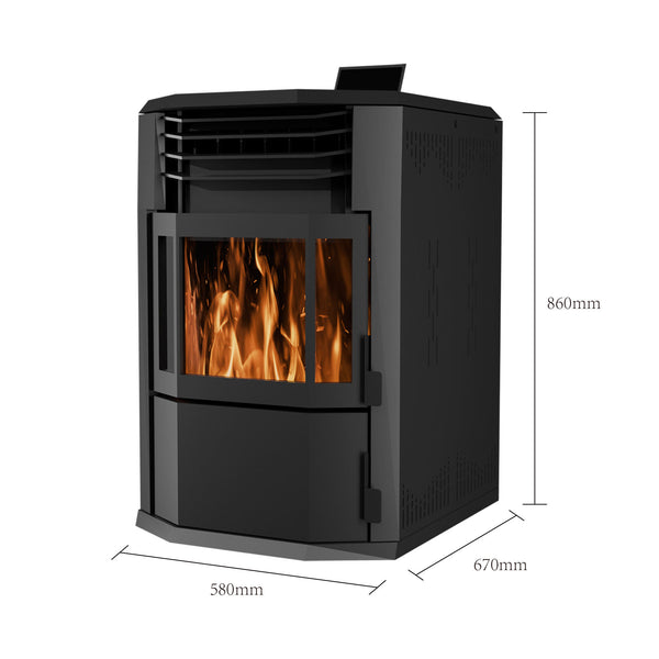 10kW Freestanding Biomass Pellet Stove