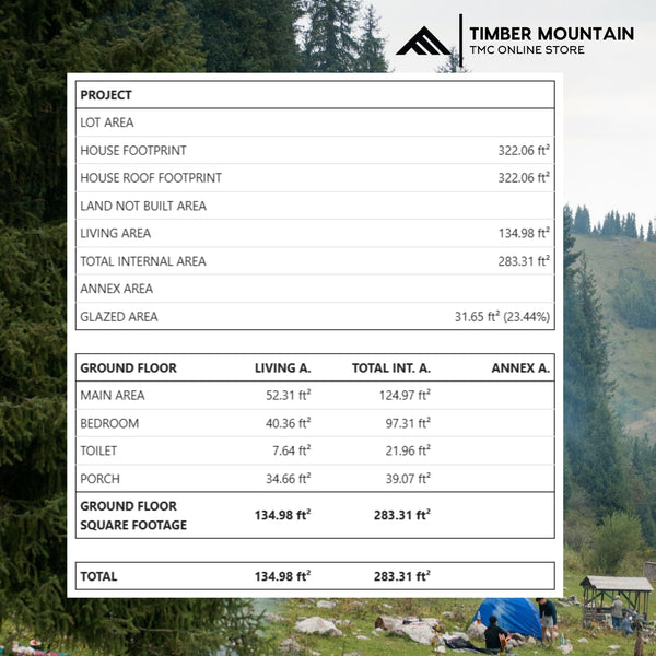 12ft x 28ft A- Frame Tiny Cabin - Skidded