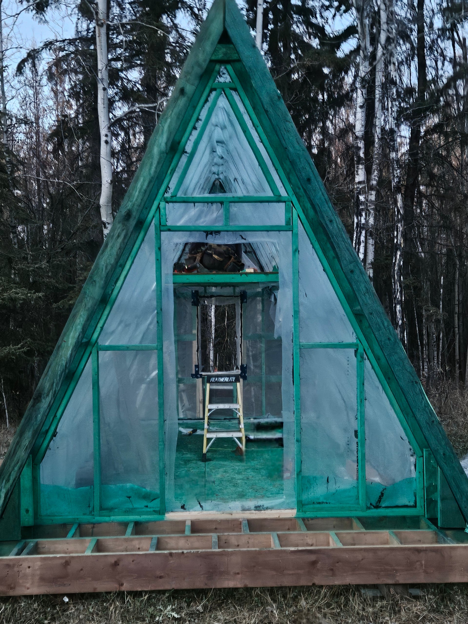 12ft x 16ft A- Frame Tiny Cabin - Skidded