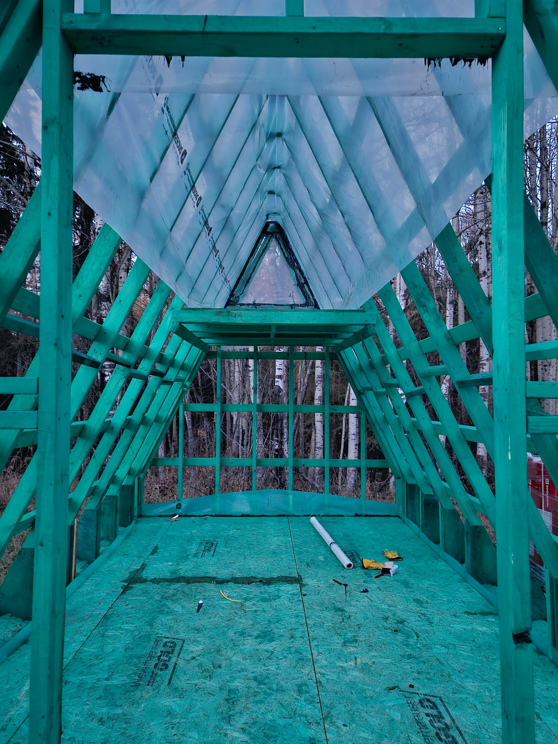 12ft x 16ft A- Frame Tiny Cabin - Skidded
