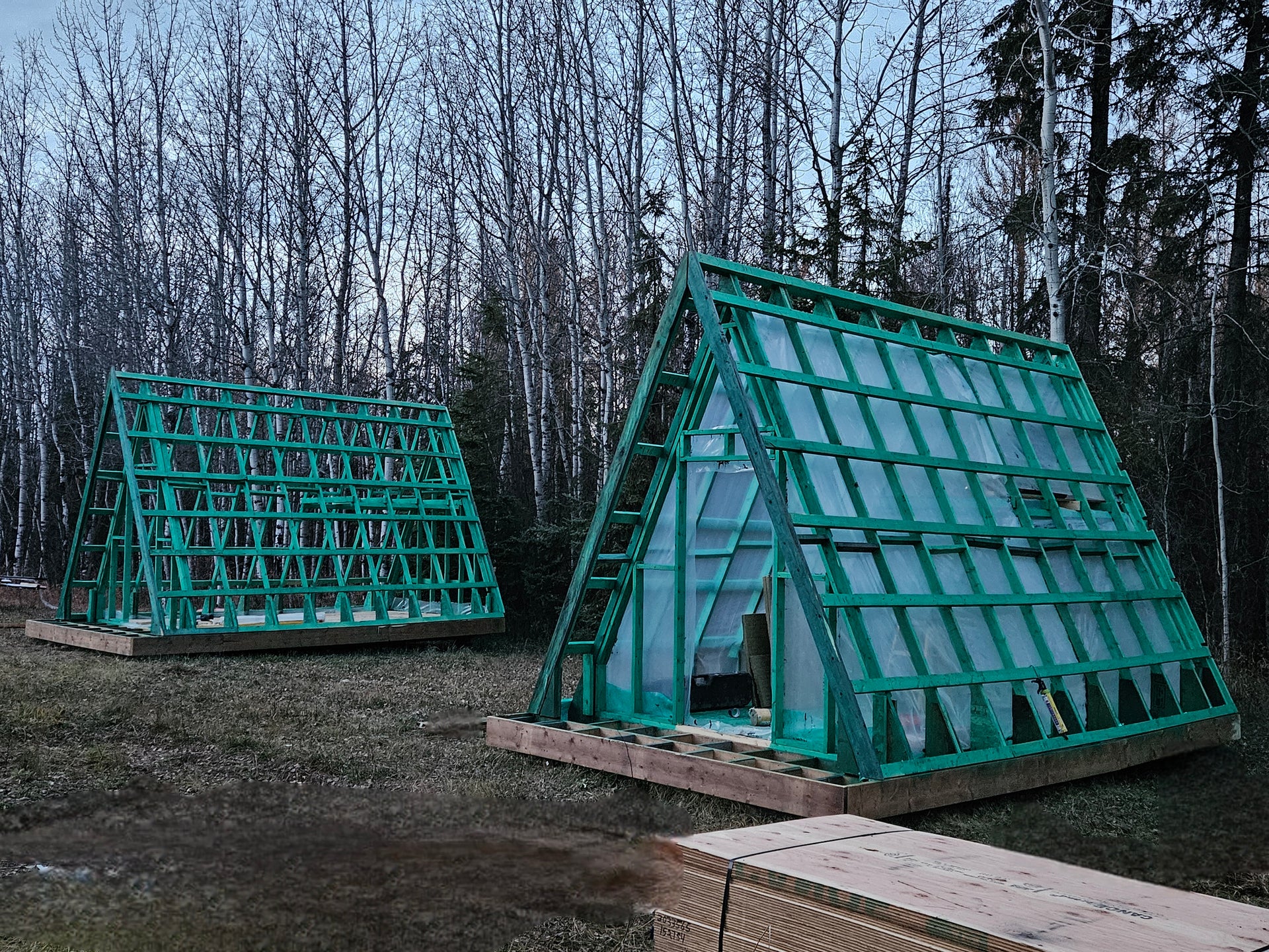 12ft x 16ft A- Frame Tiny Cabin - Skidded