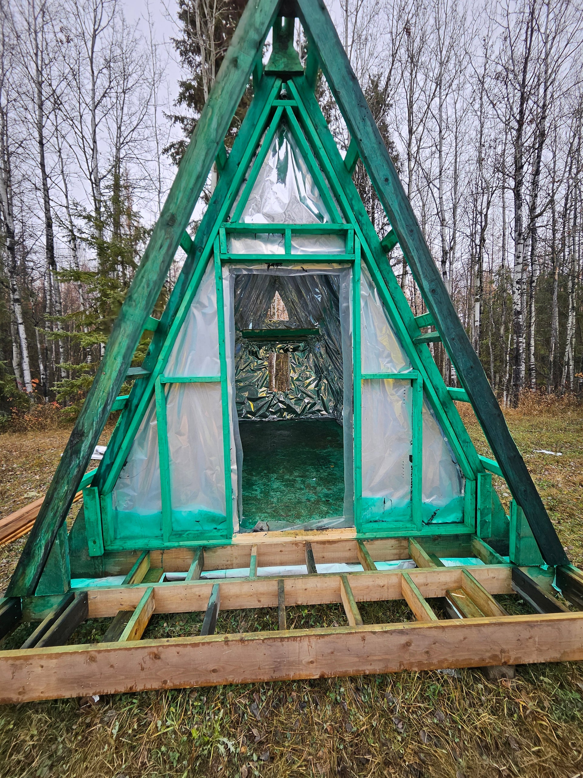 12ft x 16ft A- Frame Tiny Cabin - Skidded
