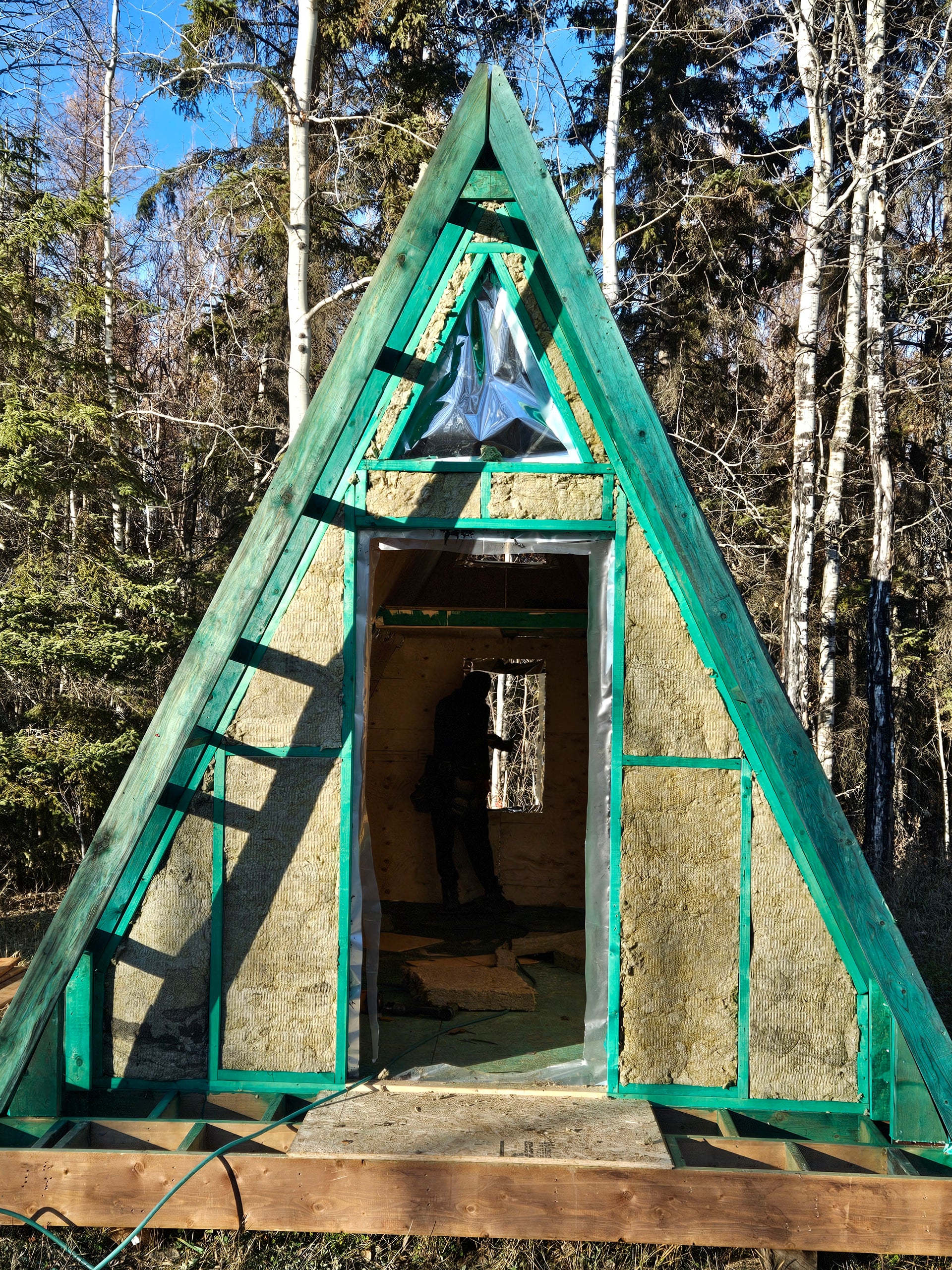 12ft x 16ft A- Frame Tiny Cabin - Skidded