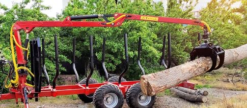 3 Ton Log Hauling/ Clam Trailer- 600lbs. Lift