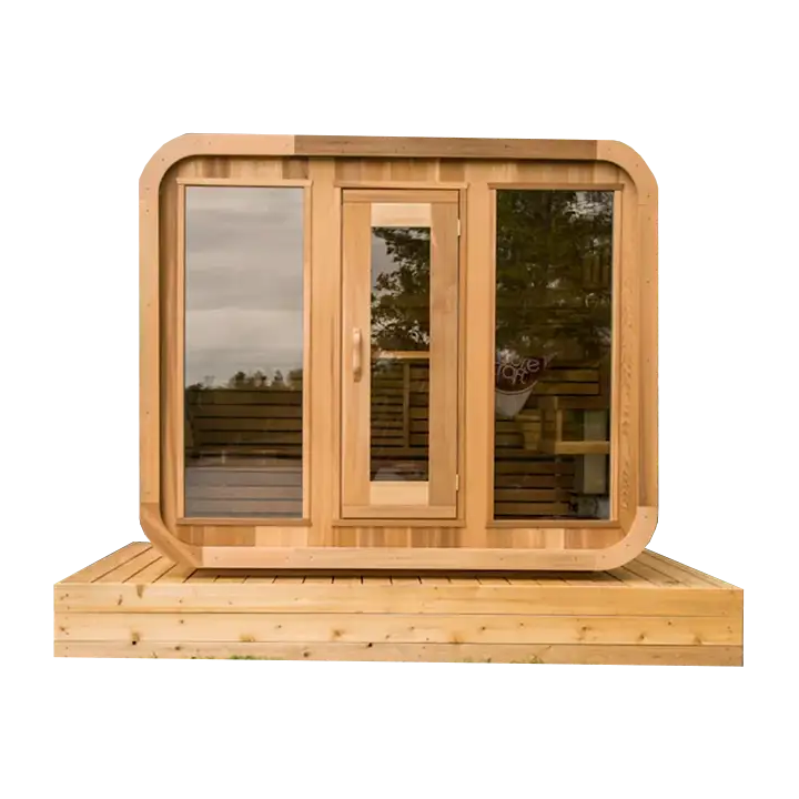 6 Person Square Thermo Hemlock Sauna - 6FT x 7FT