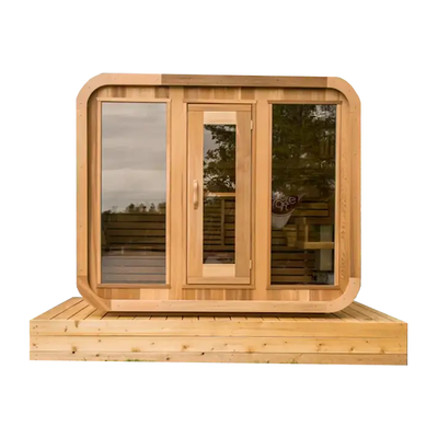 6 Person Square Cedar Sauna - 6FT x 7FT