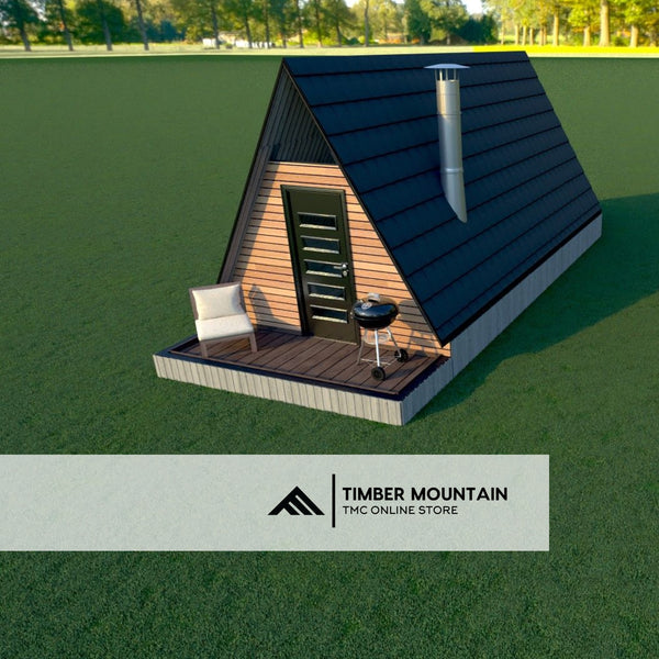 12ft x 28ft A- Frame Tiny Cabin - Skidded