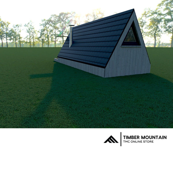 12ft x 28ft A- Frame Tiny Cabin - Skidded