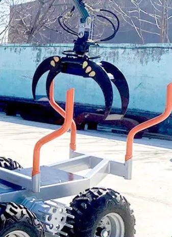 ATV Log Hauling/ Clam Trailer- 1 Ton Capacity. 440lbs. Lift