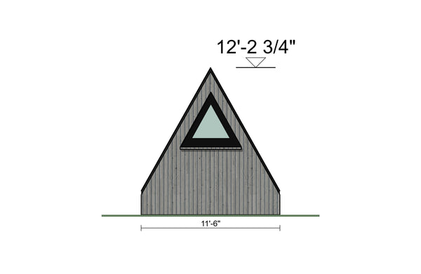 12ft x 20ft A- Frame Tiny Cabin - Skidded
