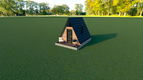 12ft x 16ft A- Frame Tiny Cabin - Skidded