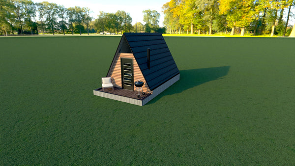 12ft x 20ft A- Frame Tiny Cabin - Skidded