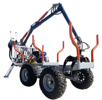 ATV Log Hauling/ Clam Trailer- 1 Ton Capacity. 440lbs. Lift