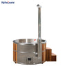 Wood Fired Hot Tub with Liner