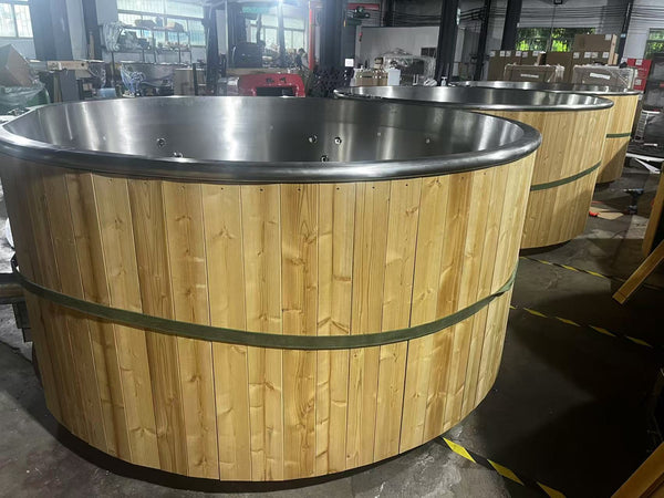 Wood Fired Hot Tub with Liner