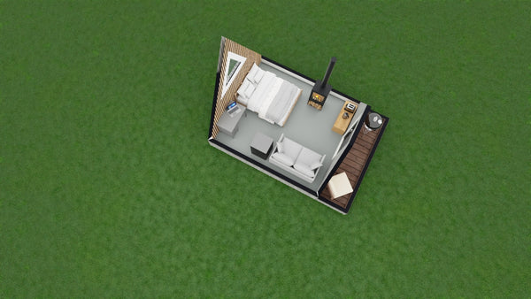 12ft x 16ft A- Frame Tiny Cabin - Skidded