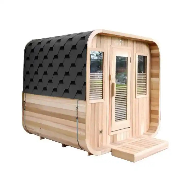 6 Person Square Thermo Hemlock Sauna - 6FT x 7FT
