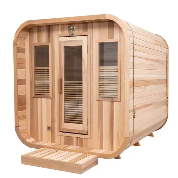 6 Person Square Thermo Hemlock Sauna - 6FT x 7FT