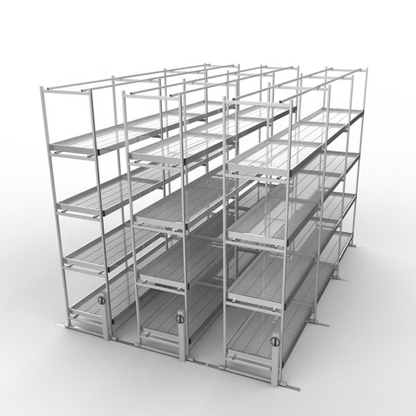 Greenhouse Movable Aluminum Hydroponic Grow Rack System