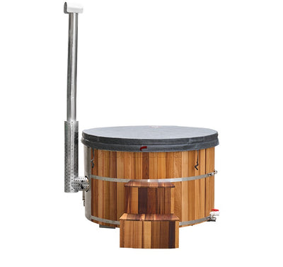 Wood Fired Hot Tub with Liner