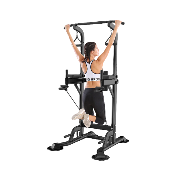 Power Tower Dip Station with Pull-Up Bar & Knee Raise Trainer