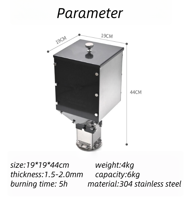  Portable Outdoor Wood Pellet Stove – Large Capacity Stainless Steel Burner