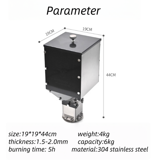  Portable Outdoor Wood Pellet Stove – Large Capacity Stainless Steel Burner