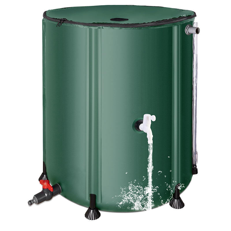 500L Green PVC Collapsible Rain Collection Barre