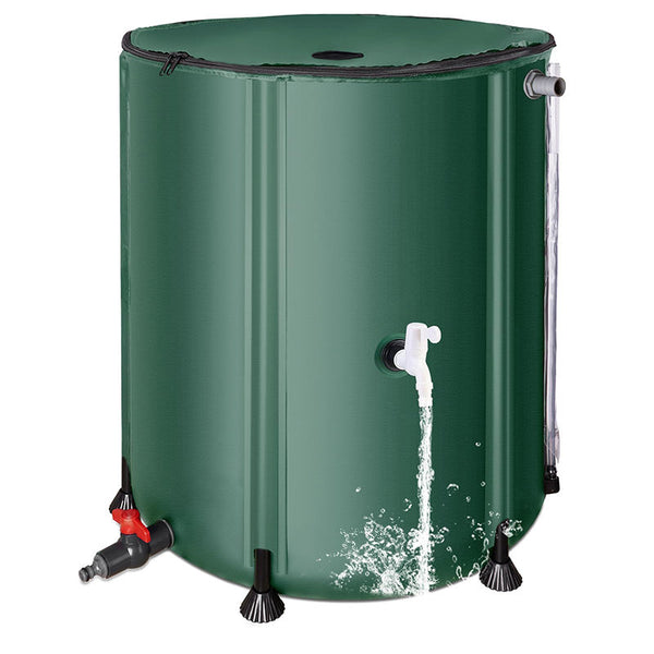 500L Green PVC Collapsible Rain Collection Barre