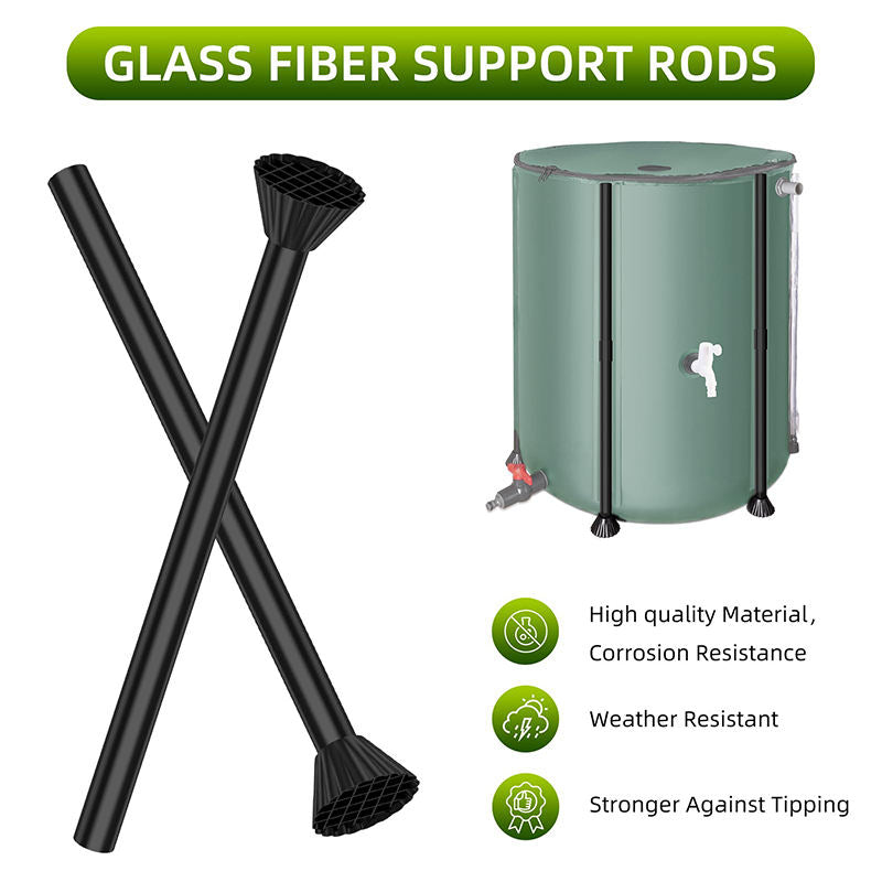 500L Green PVC Collapsible Rain Collection Barre