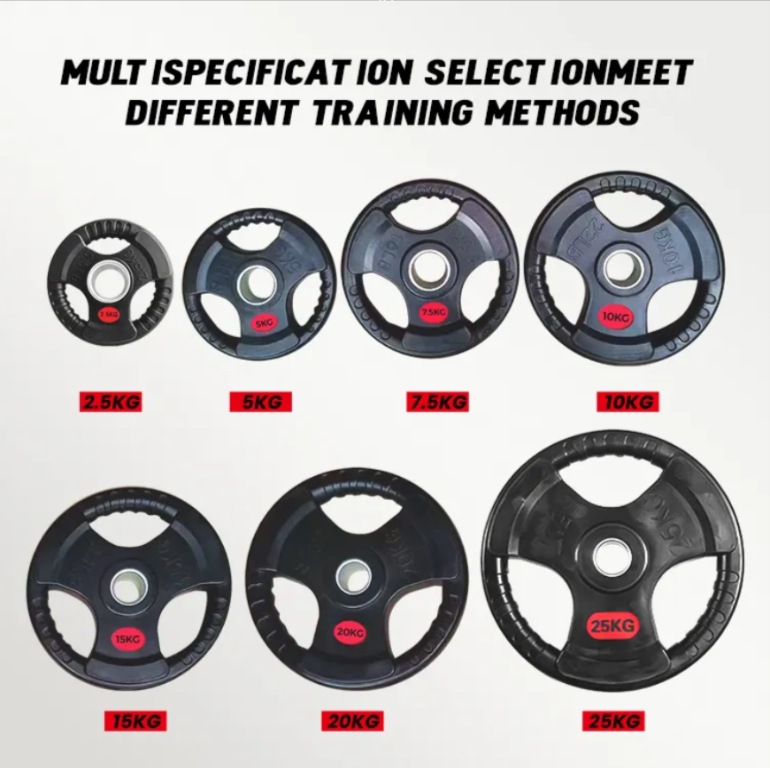 Tri-Grip Rubber Weight Plate Set