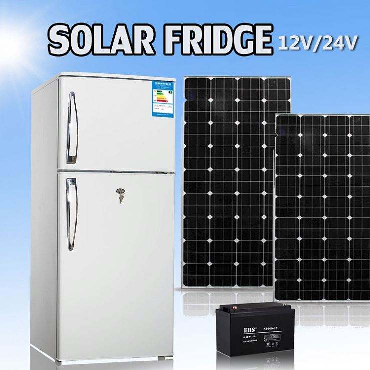 Solar Powered Double Cabinet Freezer & Refrigerator (12V Off-Grid)