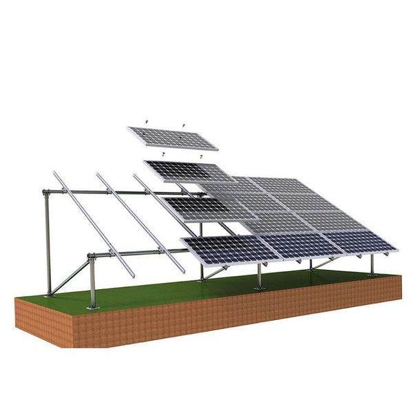 Solar Panel Ground Mounting System with Ground Screw Foundation