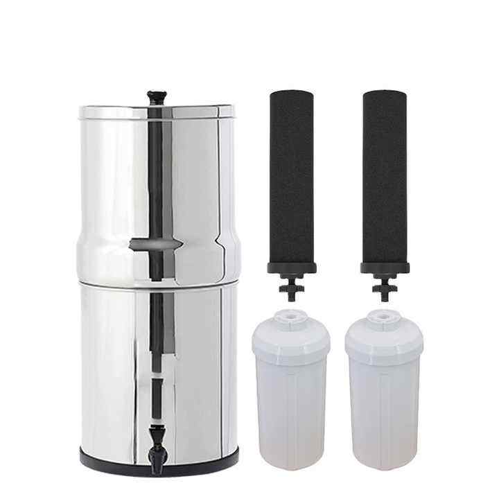 Gravity-Fed Stainless Steel Water Purifier