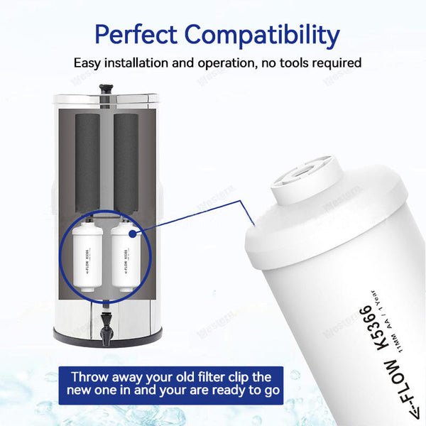 Gravity-Fed Stainless Steel Water Purifier