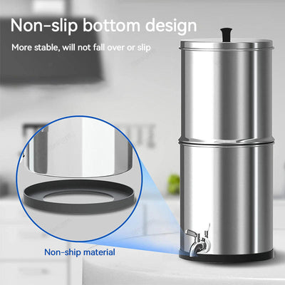 Gravity-Fed Stainless Steel Water Purifier