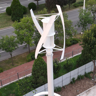 Vertical Axial Wind Turbine Generator with On-Grid Inverter