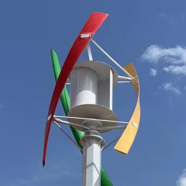 Vertical Axial Wind Turbine Generator with On-Grid Inverter