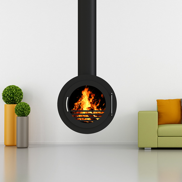 Ceiling-Mounted Wood Burning Stove
