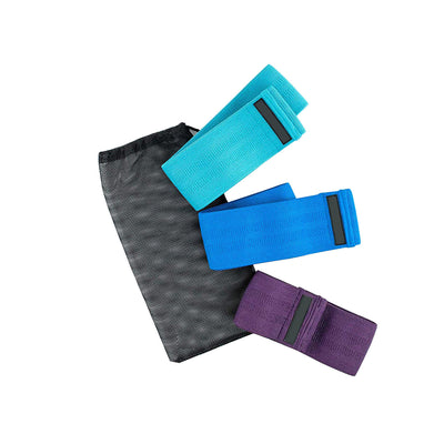 Anti-Slip Yoga Resistance Band Set, Fabric Loop Bands for Strength Training