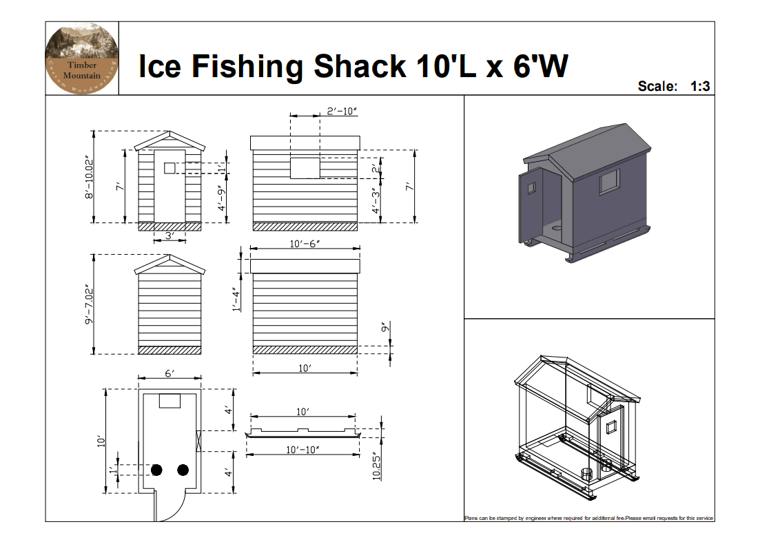 Ice Fishing Shack <br>10'L x 6'W